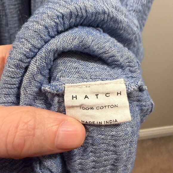 Hatch Maternity Sarah Midi Dress Size 4 XL Blue Ruffle Gauzy Comfy Breezy - Picture 12 of 13